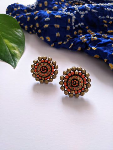 Aikyaa arts Geometric /floral/abstract Terracotta Earrings at Rs 60/pair in  Bengaluru