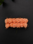 Orange Foam Flowers - Pack of 12 - Craft Store of India