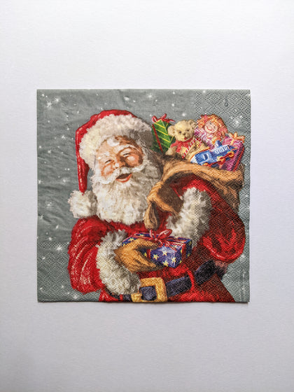 Laughing Santa - Decoupage Napkin