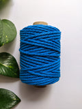 Azure Blue - 4mm Twisted Macrame Thread