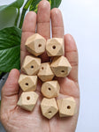 Natural Polygonal - 20mm Wooden Beads