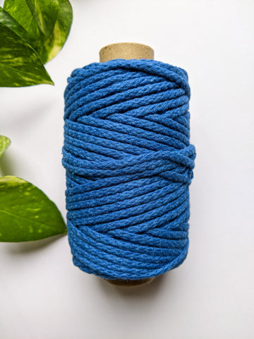 Azure Blue - 4mm Braided Macrame Thread