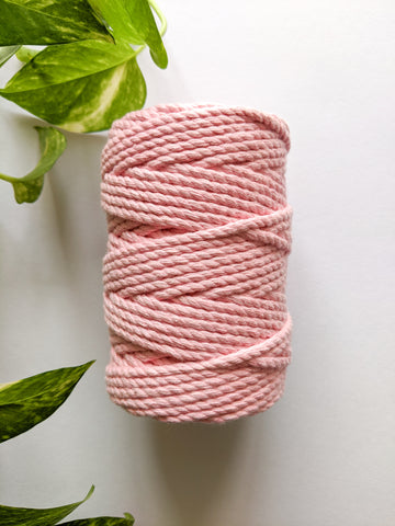 Baby Pink - 4mm Twisted Macrame Thread