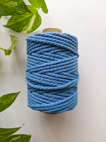 French Blue - 4mm Twisted Macrame Thread