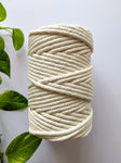 Off white - 6mm Twisted Macrame Thread