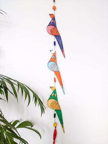 Singing Birds (Design 4) - Hand-painted Hangings