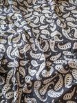 Black & White Paisley - Printed Fabric