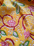 Yellow Floral - Printed Fabric