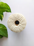 Off White - 4mm Twisted Macrame Thread