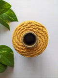 Golden Yellow - 4mm Twisted Macrame Thread