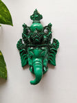 Green Ganesha - Wall Mask