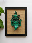Green Ganesha - Wall Frame