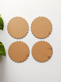 Scallop - Coaster MDF Base (Pack of 4)