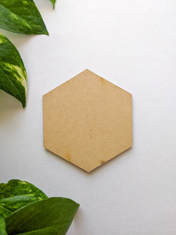 Hexagon - Coaster MDF Base (Pack of 4)