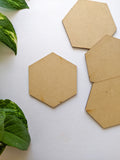 Hexagon - Coaster MDF Base (Pack of 4)