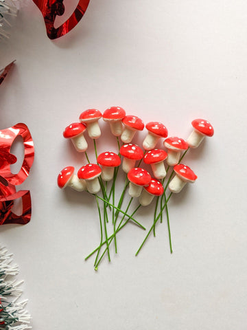 Mushrooms - Christmas Decoration (Pack of 15)