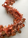 Rose Gold Tinsel Garland - Christmas Decoration (Pack of 2)