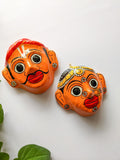 Traditional Folk Orange - Cheriyal Masks