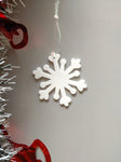 White Snowflakes - Christmas Ornaments (Pack of 6)
