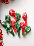 Red & Green Balloons - Christmas Theme (Pack of 10)