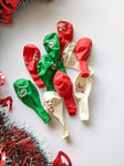Multicolour Balloons - Christmas Theme (Pack of 10)