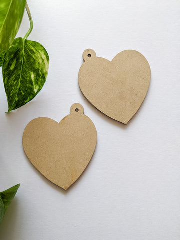 Heart - Keychain MDF Base (Pack of 2)