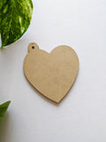 Heart - Keychain MDF Base (Pack of 2)