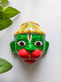 Mukut Hanuman (Dark Green) - Cheriyal Mask