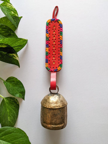 Red Raina - Leather Bell Hanging