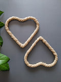 Brown Heart - Wreath Rings (Set of 2)