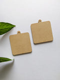 Square - Keychain MDF Base (Pack of 2)