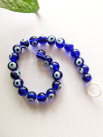 Blue - Evil Eye Beads (25 beads)