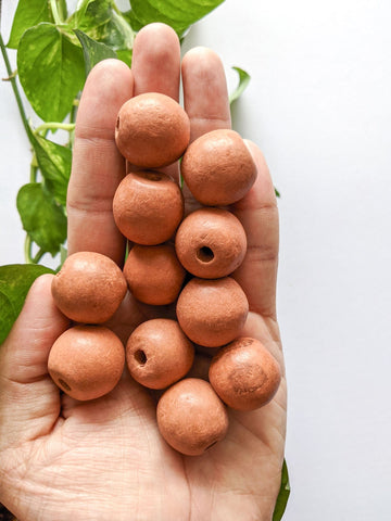 Brown - 25mm Wooden Beads