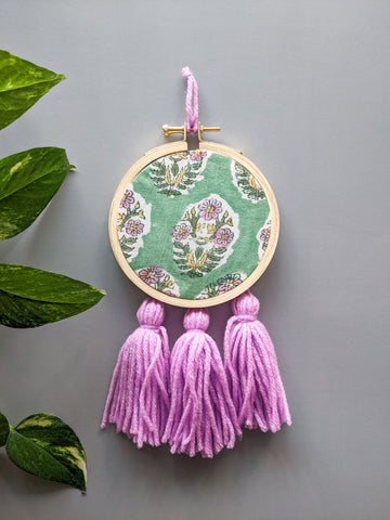 Lilac Florals - Tassel Hanging (4" Inches)