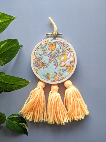 Yellow Florals - Tassel Hanging (4" Inches)