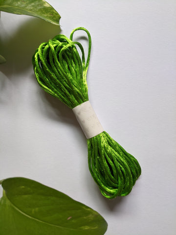 Parrot Green - Rattail Satin Cord - Craft Store of India