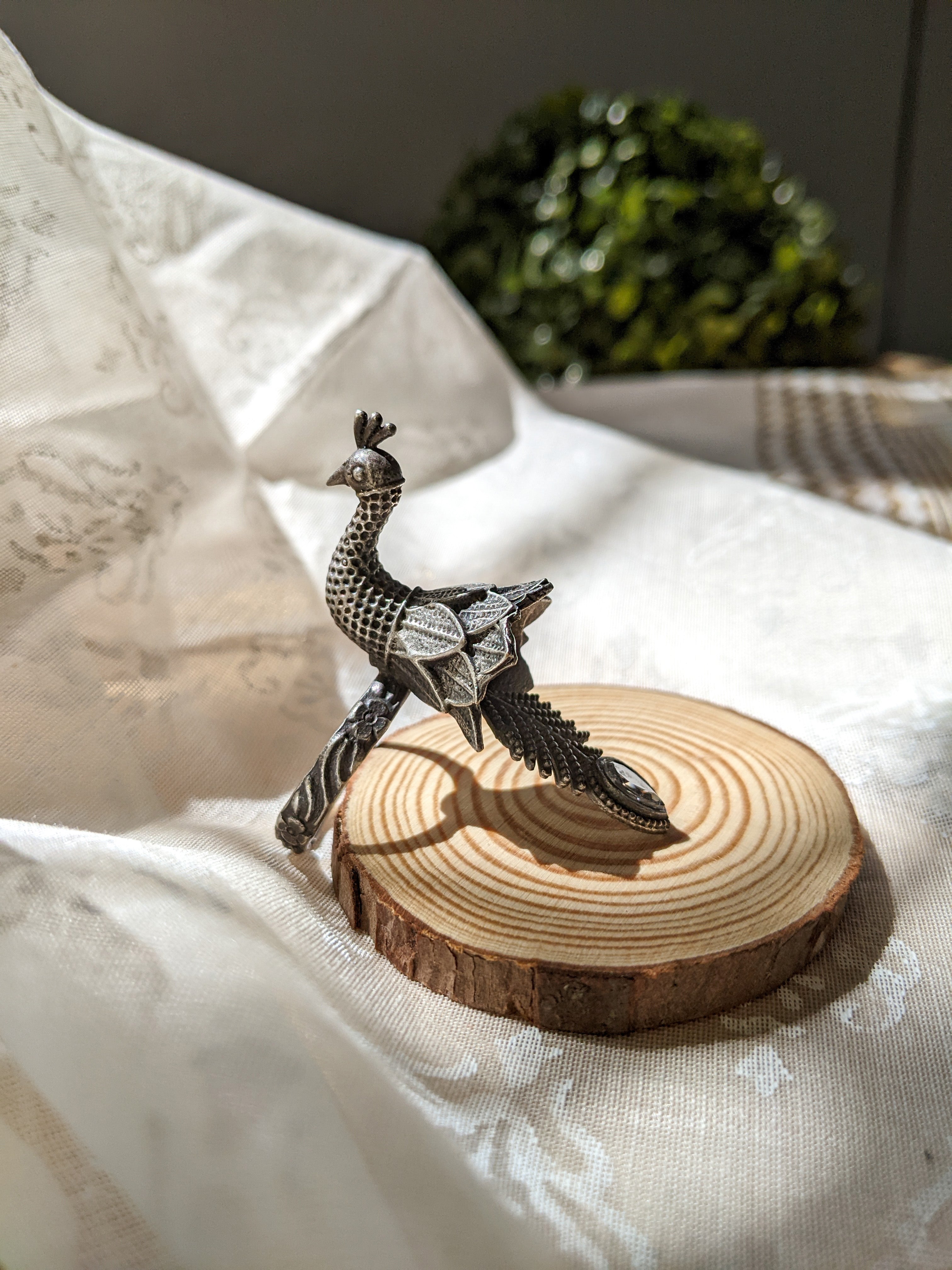 Peacock ring store holder