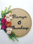 Floral Jute Name Plate