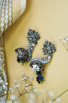 Rang Mahal - Silver Oxidised Earrings