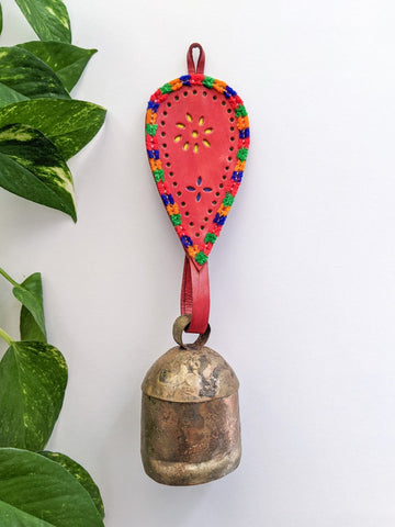 Red Aakar - Leather Bell Hanging
