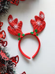 Red Reindeer Hairband - Christmas Theme