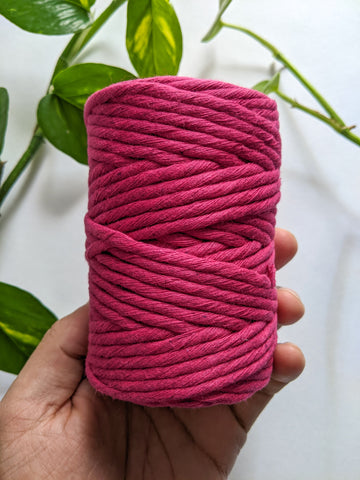 Rose Pink - 4mm Single Strand Macrame Thread