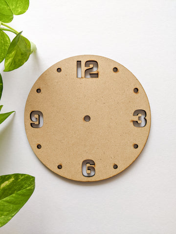 Round - Clock MDF Base (with Numbers cut)