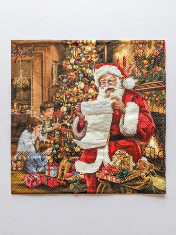 Santa's Letter - Decoupage Napkin