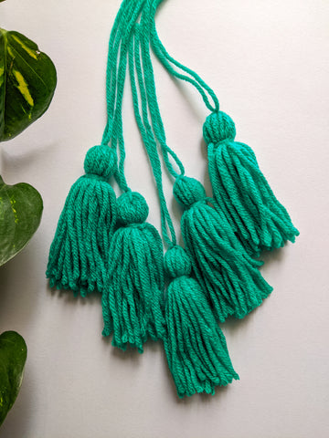 Sea Green - Wool Tassels (Pack of 5)