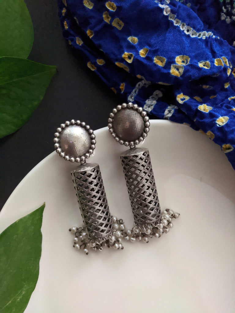 Buy online Silver Graceful Delightful Jhumka Earrings from fashion  jewellery for Women by Aadiyatri for 429 at 73 off  2023 Limeroadcom