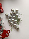 Silver Cherries - Christmas Decoration (Pack of 15)