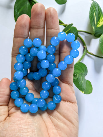 Sky Blue - 10mm Glass Beads - Craft Store of India