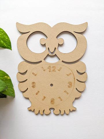 Snowy Owl - Clock MDF Base