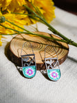 Sober Florals - Handpainted Earrings